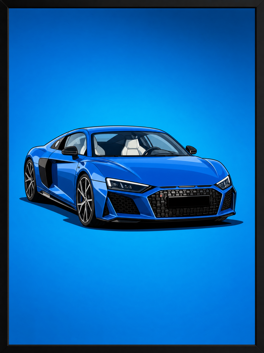 Cartoon Style - Personalisiertes Auto Poster